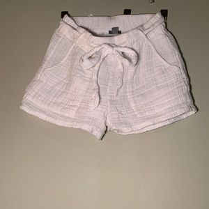 Aerie White Shorts with Removable Belt